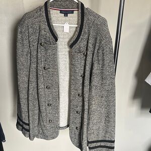 Tommy Hilfiger Charcoal Blazer with Black Accents